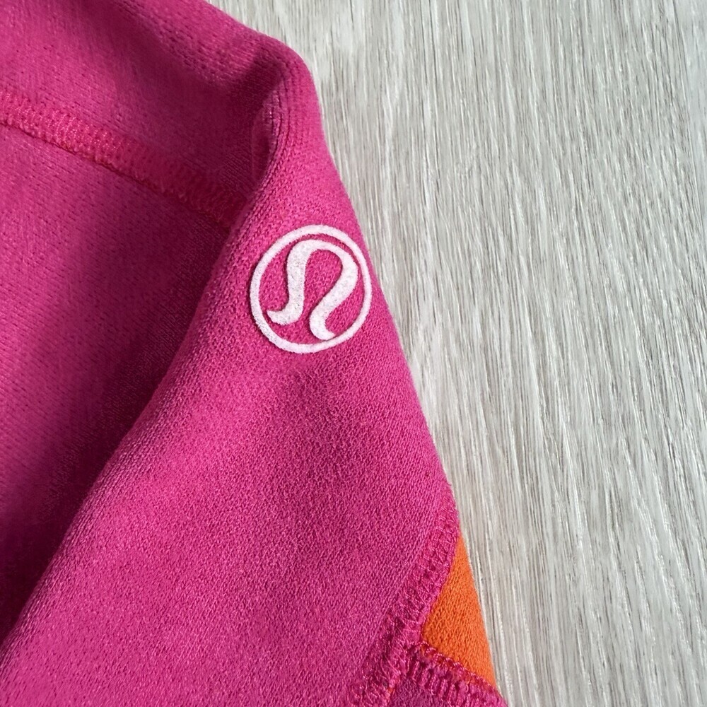 RARE VTG Lululemon Scuba Hoodie Boom Juice Pink Striped Size 8 OG Canada - Picture 2 of 10